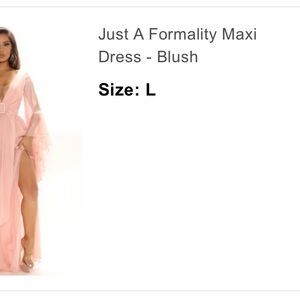 Just A Formality Maxi Dress - Blush